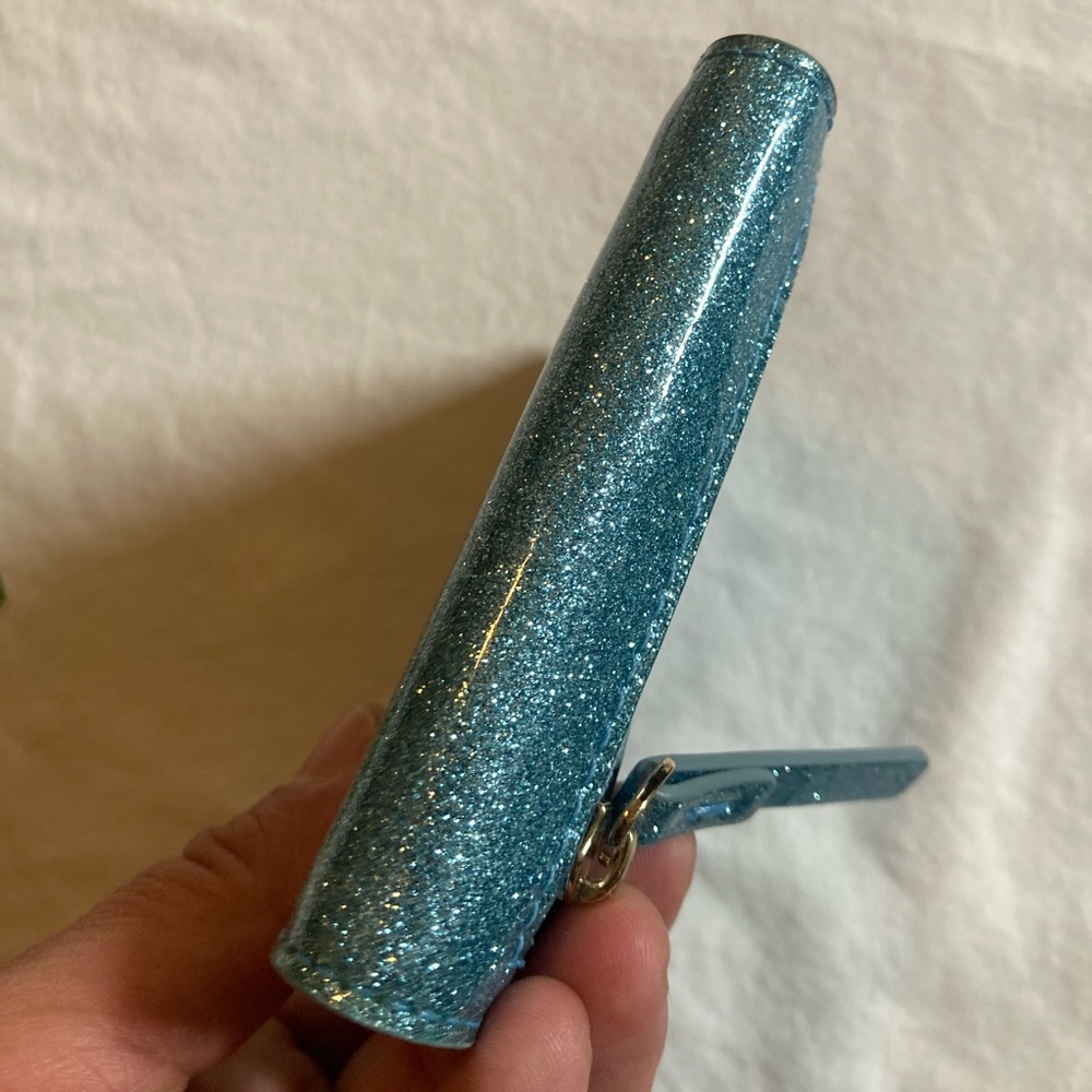 Kate Spade Teal Glitter Card Holder - Picture 12 of 16